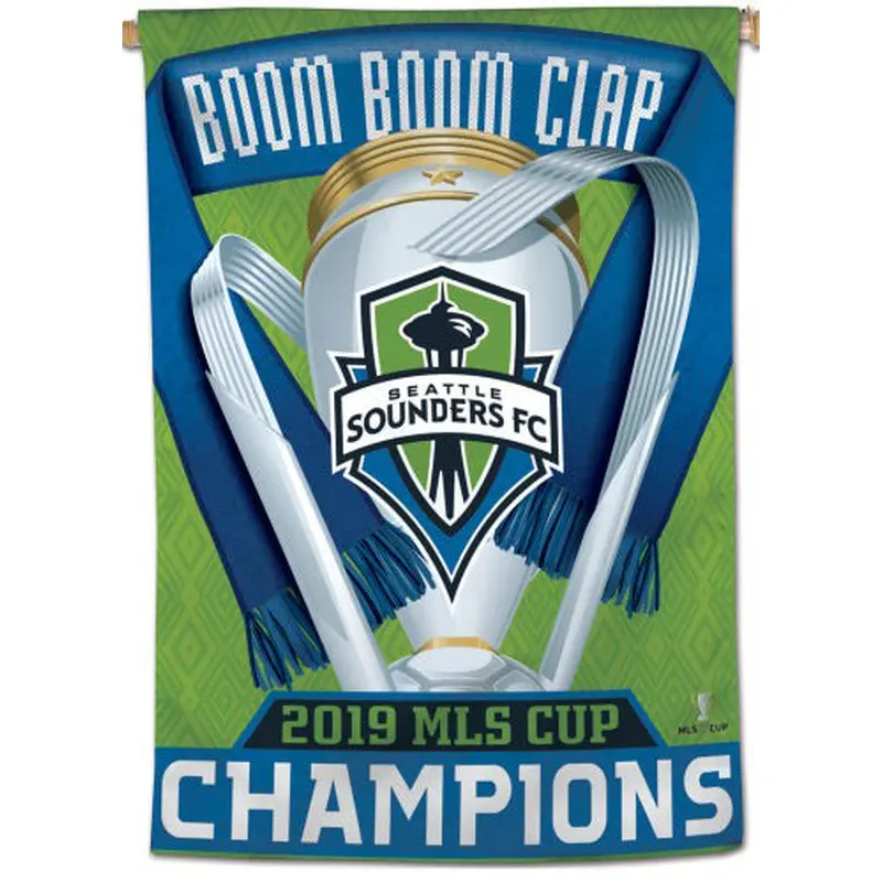 Seattle Sounders 2019 MLS Champions Official Commemorative Wall BANNER - Wincraft Inc.