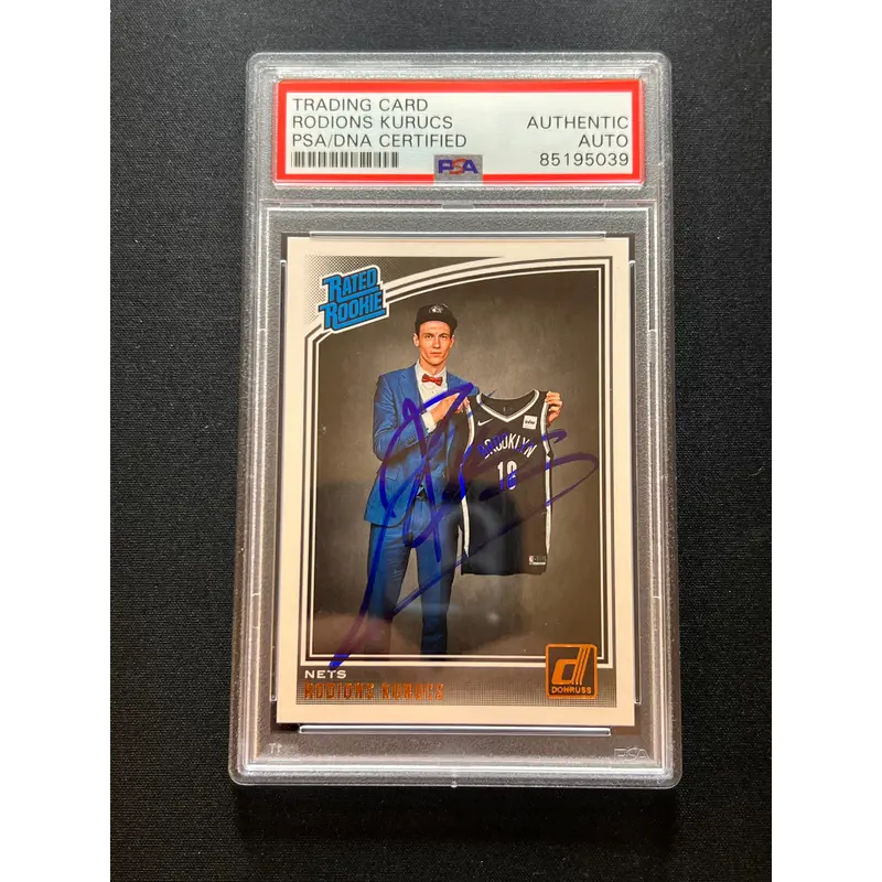 2018-19 Panini Donruss #155 D'Angelo Russell Signed Card AUTO PSA Slabbed Nets