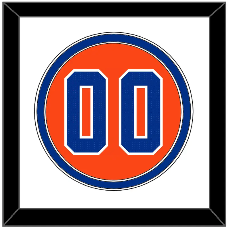 Florida Baseball Number - Alternate Orange - Double Mat 1