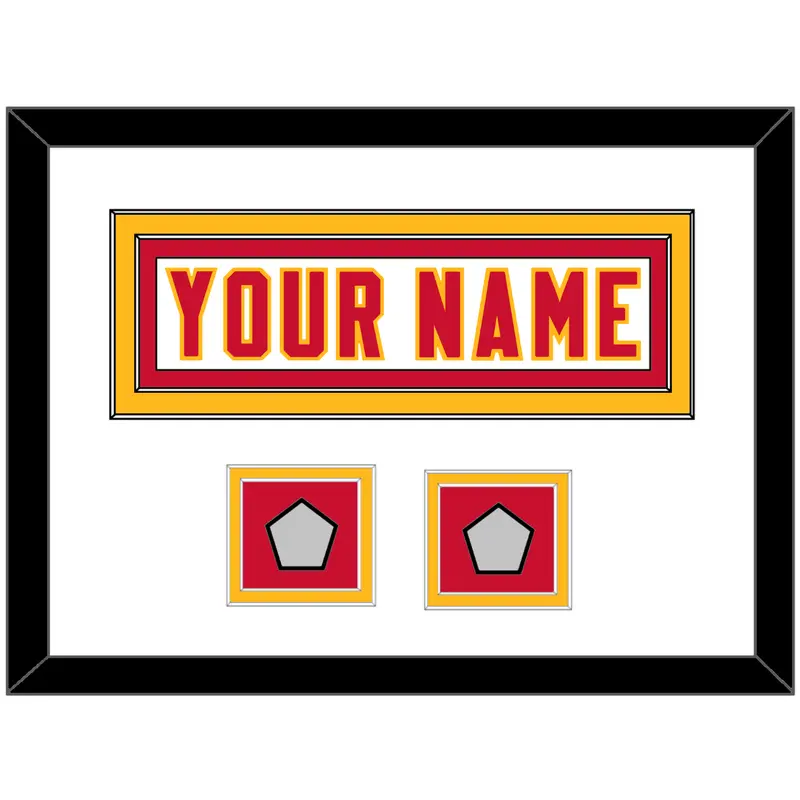 Kansas City Nameplate & 2X Super Bowl Champions Patches - Road White - Double Mat 1