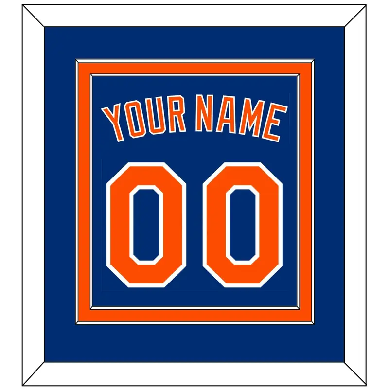 New York Name & Number - Alternate Home Blue - Double Mat 2