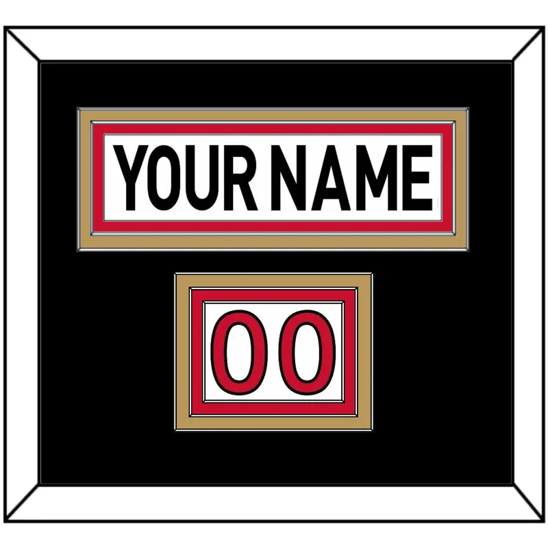 Ottawa Nameplate & Number (Shoulder) - Road White (2007-2017) - Triple Mat 4