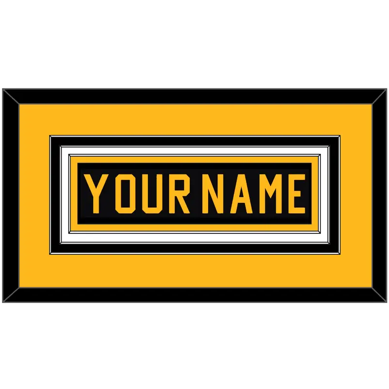 Pittsburgh Nameplate - Road Black (1981-1984) - Triple Mat 3