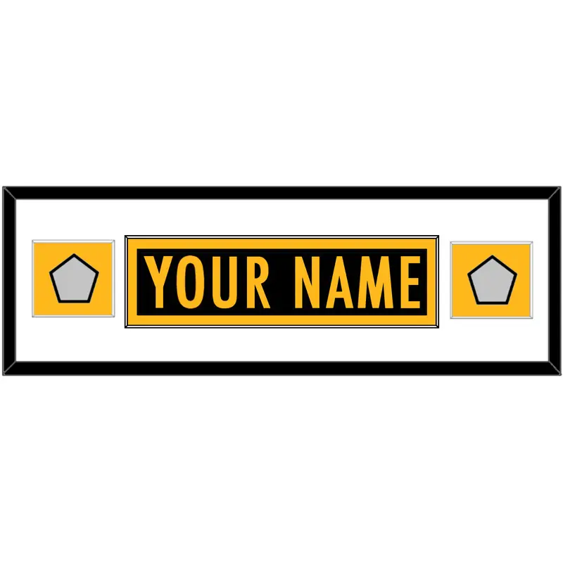 Pittsburgh Nameplate & Super Bowl XL & XLVII Jersey Patches - Home Black - Single Mat 2