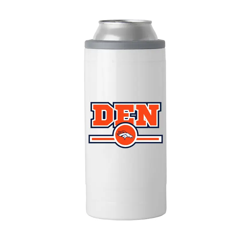 Denver Broncos Letterman 12 oz Slim Can Coolie