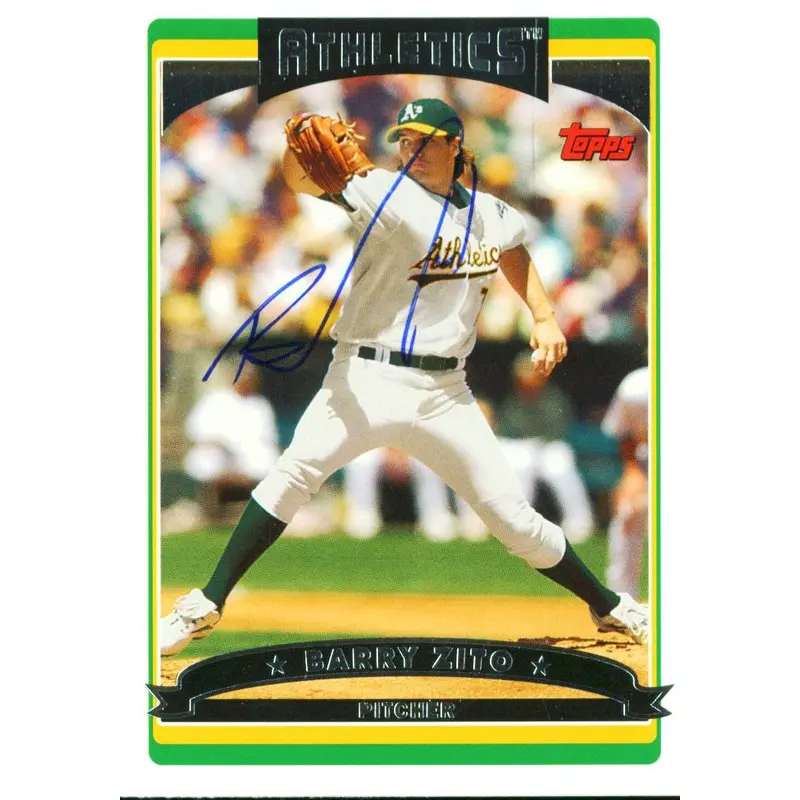 Athletics Barry Zito Authentic Signed Card 2006 Topps #178 Autographed w/ COA