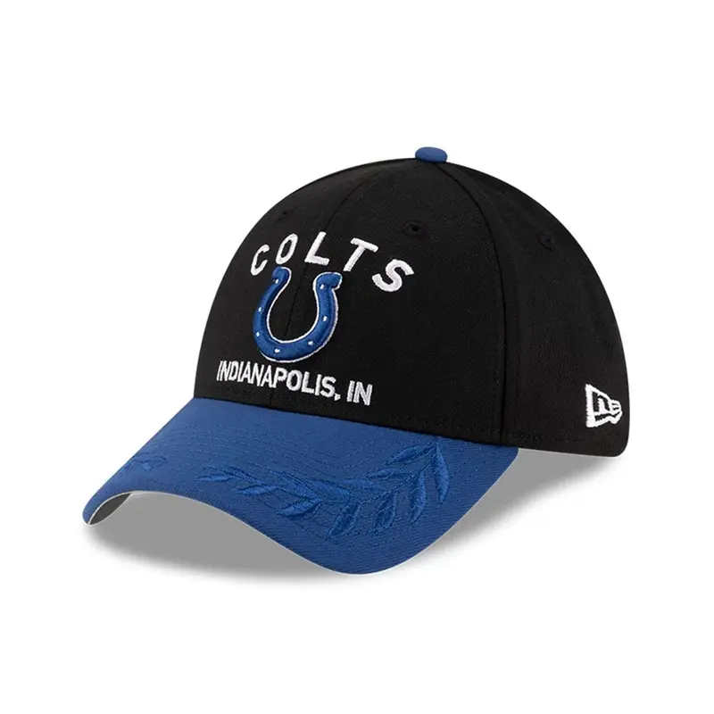 Indianapolis Colts NFL Draft 2025 Black 39THIRTY Stretch Fit Cap