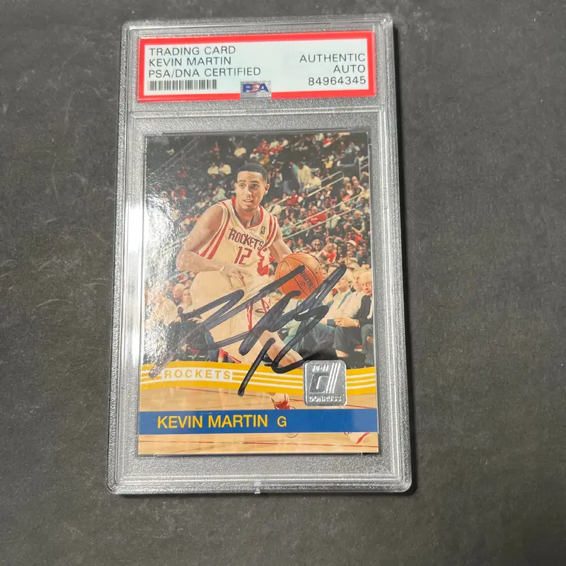 2010-11 Panini Donruss #86 Kevin Martin Signed Card AUTO PSA Slabbed Rockets