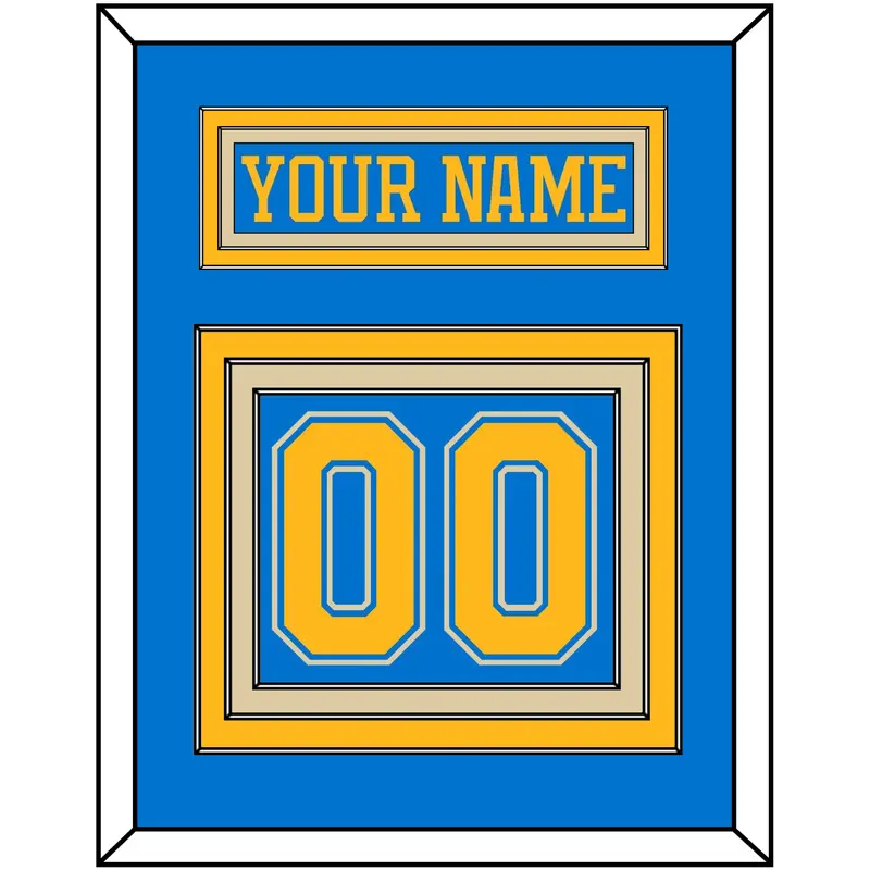 St. Louis Nameplate & Number (Back) - Alternate Blue - Triple Mat 2