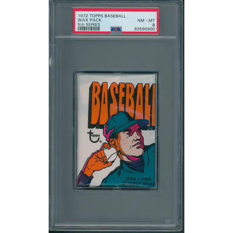 1972 Topps Baseball Unopened 5th Series Wax Pack PSA 8 *0900