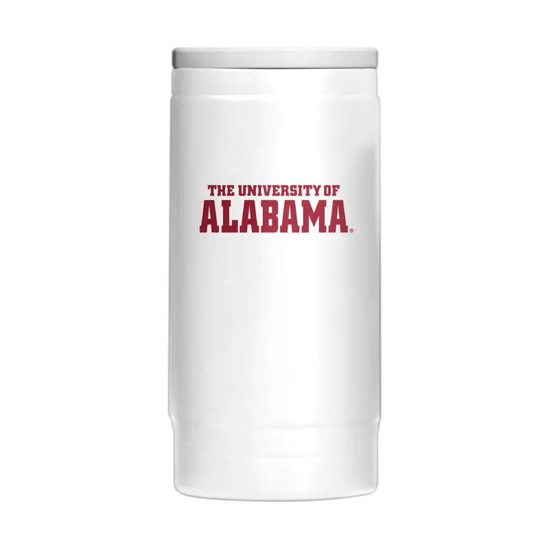 Alabama 12oz White Flipside Powdercoat SlimCan Coolie