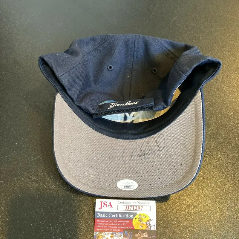 Derek Jeter Signed Autographed New York Yankees Hat Cap With JSA COA