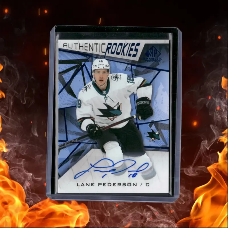 2021-22 SP Game Used Blue Auto Lane Pederson Rookie Auto #192