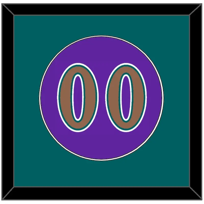 Arizona Number - Alternate Purple (1998-2006) - Single Mat 2