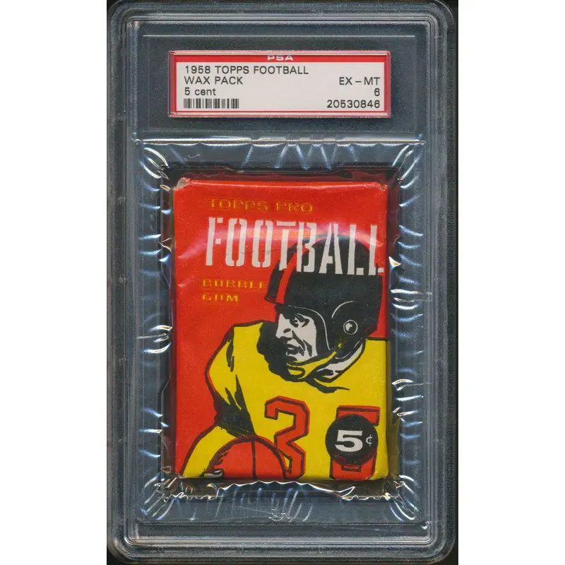 1958 Topps Football Unopened Wax Pack PSA 6