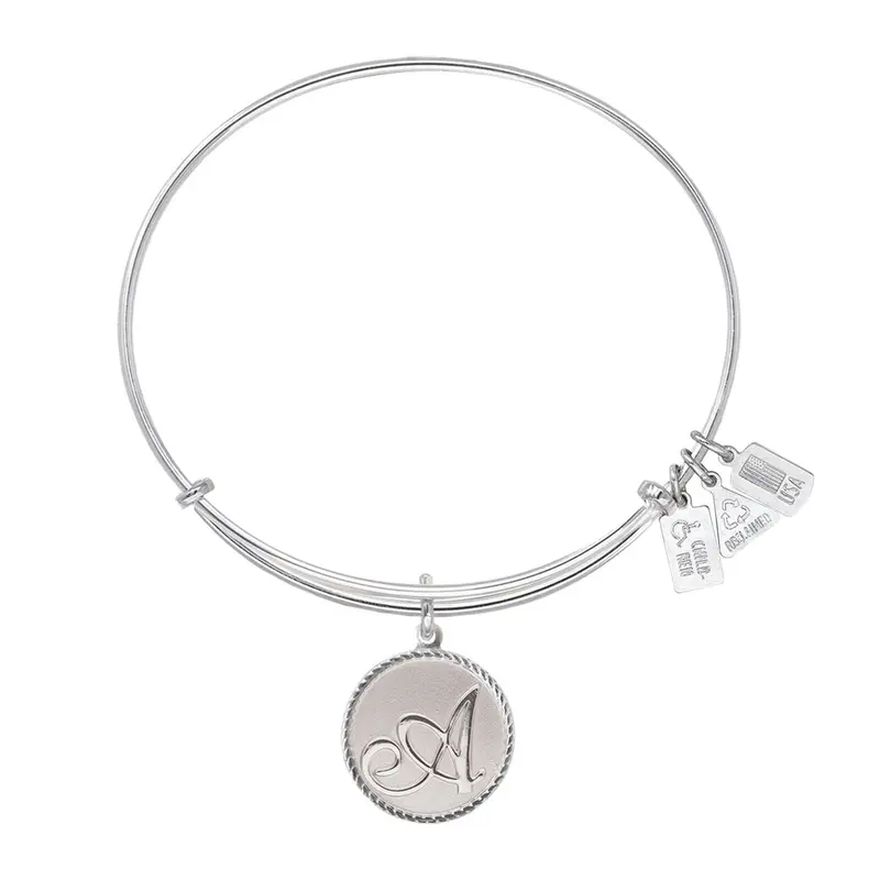 Love Letter 'A' Charm Bangle