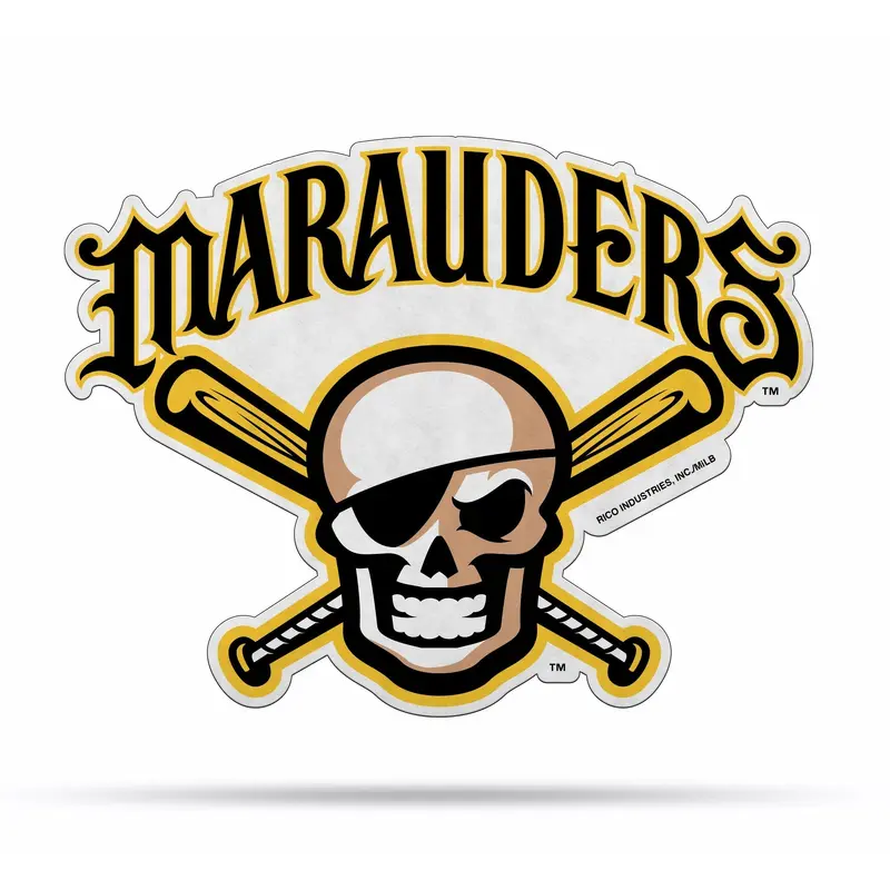 Bradenton Marauders Skull Logo Die Cut Pennant