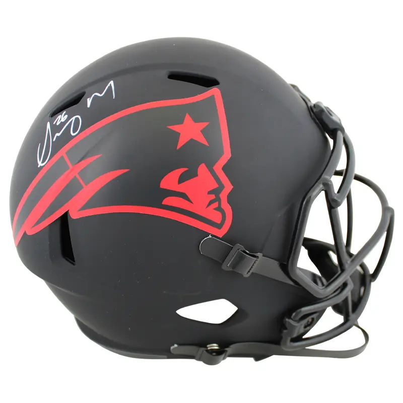 Patriots Sony Michel Signed Eclipse Full Size Speed Rep Helmet BAS Witnessed