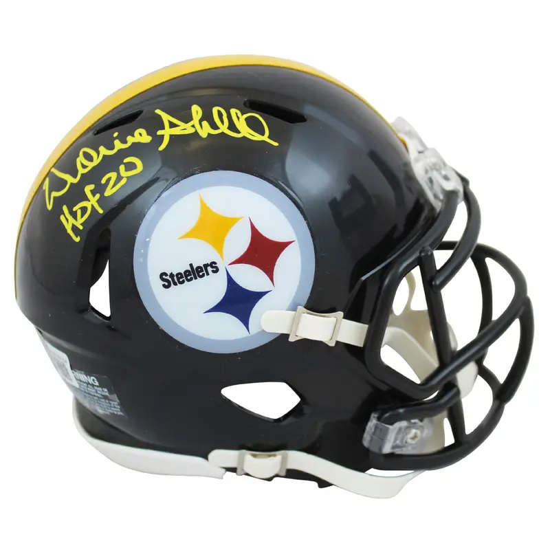 Steelers Donnie Shell "HOF 2020" Authentic Signed Speed Mini Helmet BAS Witness