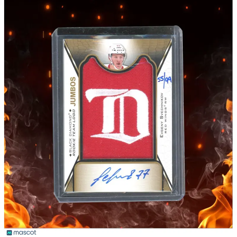 2017-18 UD Black Diamond Evgeny Svhechnikov Team Logo Jumbos Rookie Auto 55/99