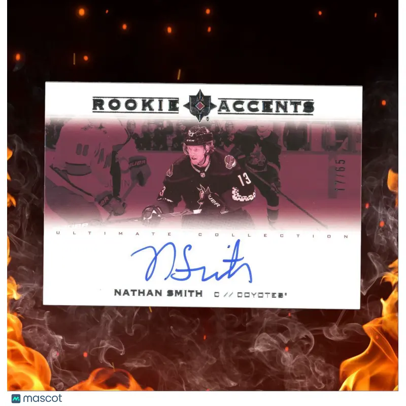 2022-23 Upper Deck Ultimate Nathan Smith Accents Spectrum Rookie Auto 17/65