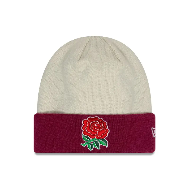 Rugby Football Union Contrast Cream Cuff Knit Beanie Hat