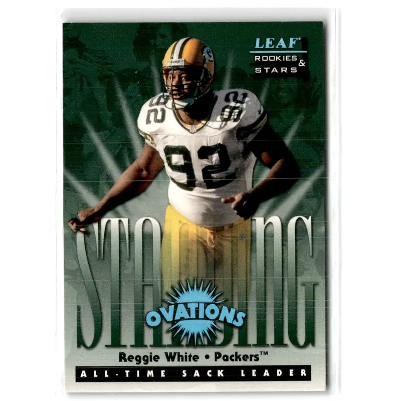 1998 Leaf Rookies & Stars Standing Ovation Reggie White #8 2588/5000