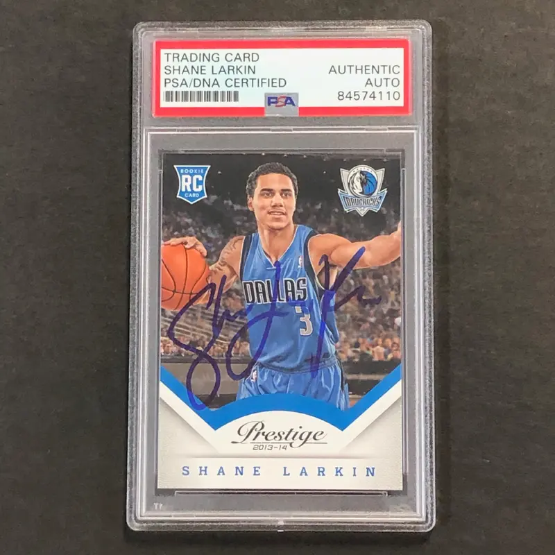 2013-14 Panini Prestige #178 Shane Larkin Signed Card AUTO PSA Slabbed RC Mavericks