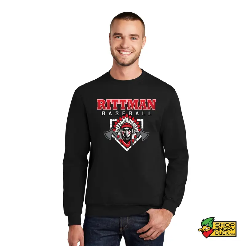 Rittman Indians Baseballs Crewneck Sweatshirt 06