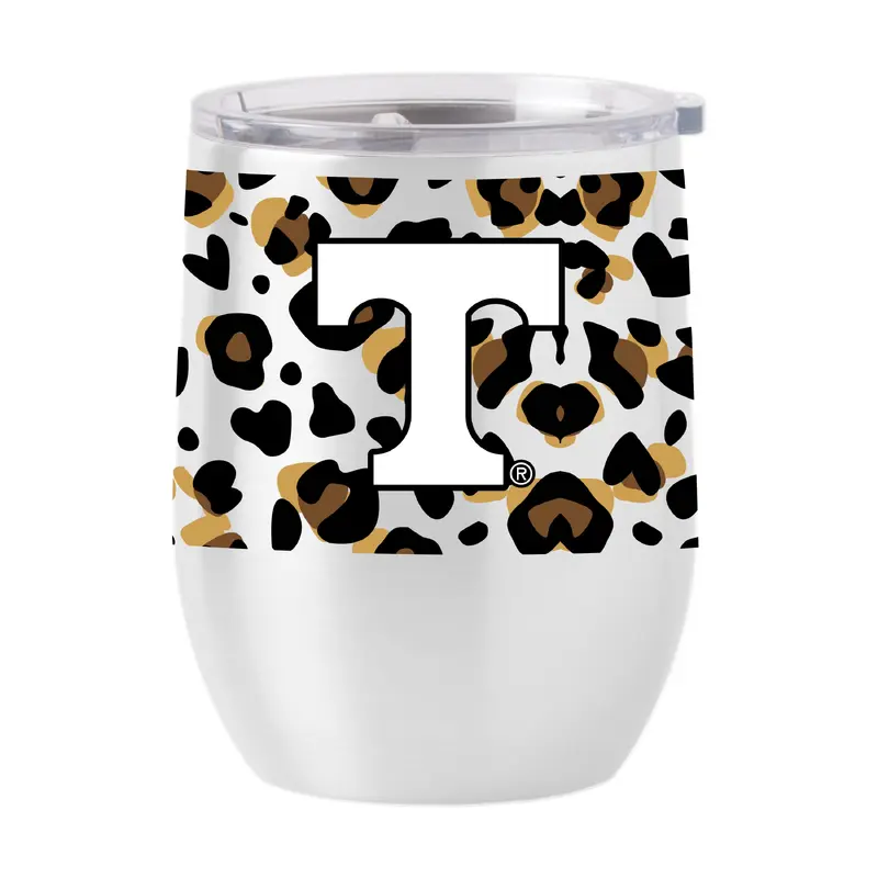 Tennessee 16oz Neutral Leopard Stainless Curved Beverage