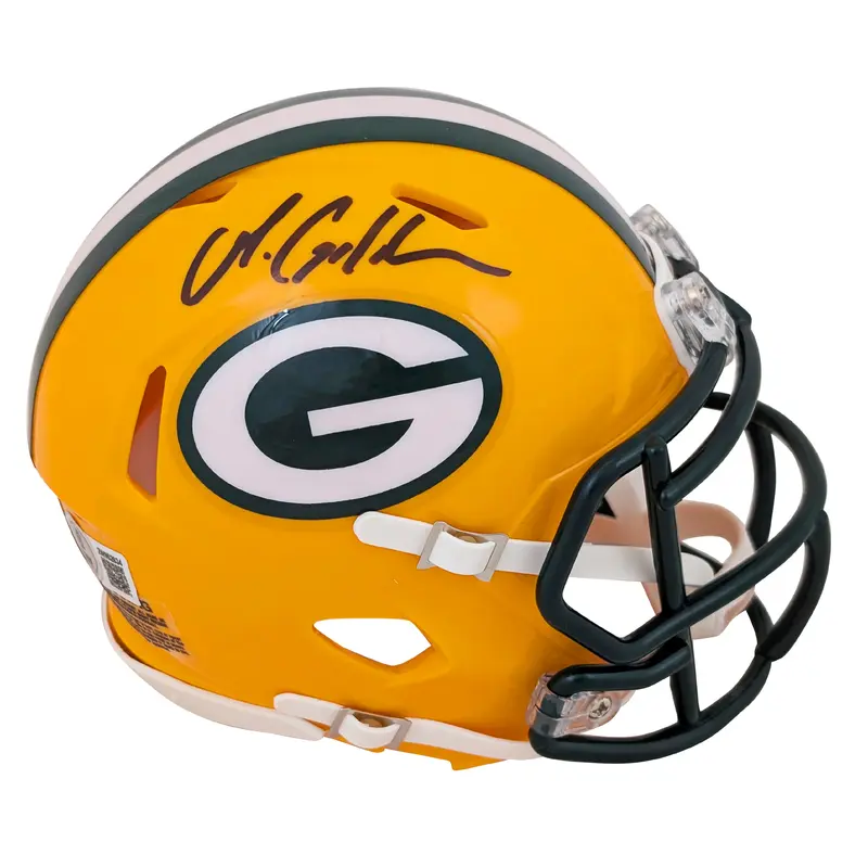 Packers Matthew Golden Authentic Signed Speed Mini Helmet BAS Witnessed