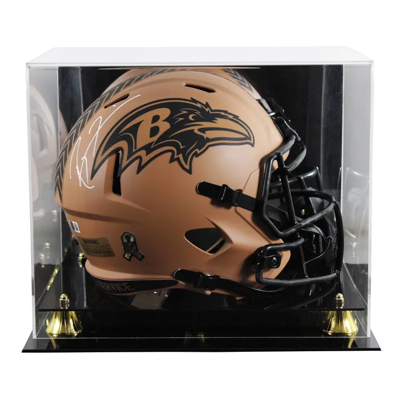 Ravens Ray Lewis Signed STS II Full Size Speed Rep Helmet W/ Case BAS Witnessed