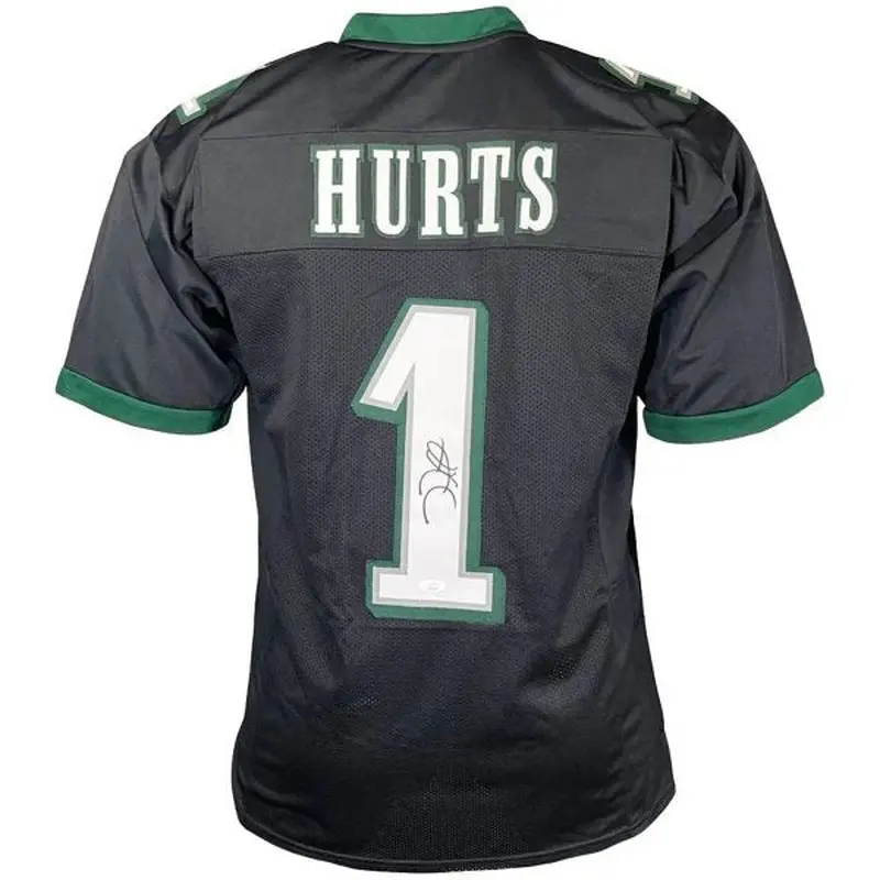 Jalen Hurts Autographed Philadelphia (Black #1) Custom Jersey - JSA