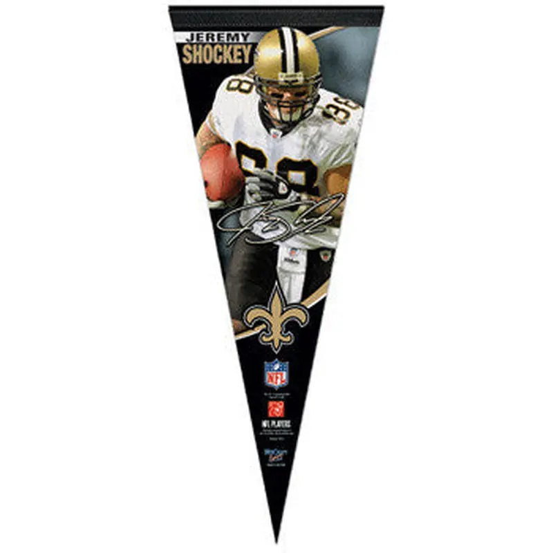 Jeremy Shockey Signature Series New Orleans Saints Premium Felt Pennant L.E. /2,009