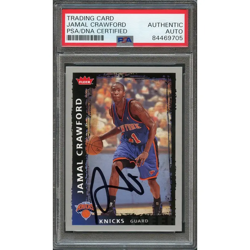 2008-09 Fleer #88 Jamal Crawford Signed Card AUTO PSA Slabbed Knicks