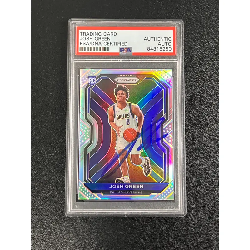2020-21 Panini Prizm RC #274 Josh Green Signed Card AUTO PSA/DNA Slabbed RC Mavericks