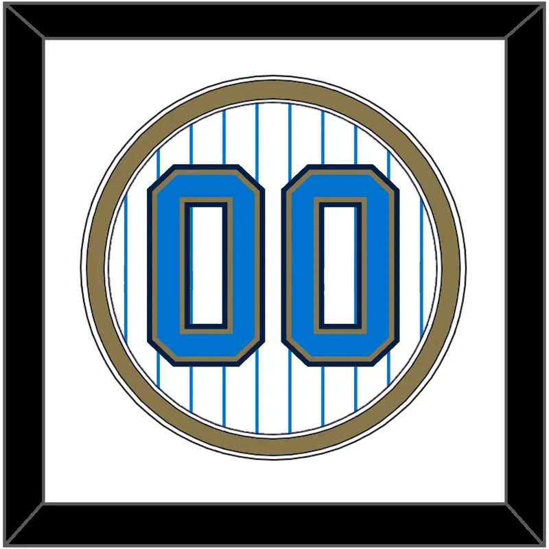UCLA Baseball Number - Home Pinstripes (2010-2013) - Double Mat 2