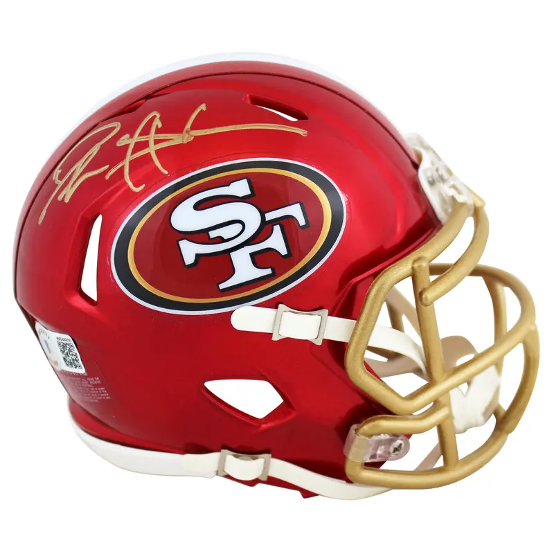 49ers Deion Sanders Authentic Signed Flash Speed Mini Helmet BAS Witnessed