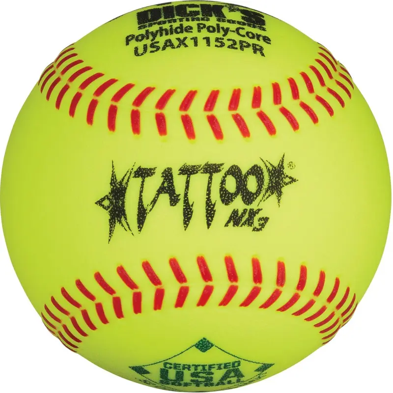 AD Starr Tattoo NX3 52/300 USA/ASA 11" Slowpitch Softballs - USAX1152PR