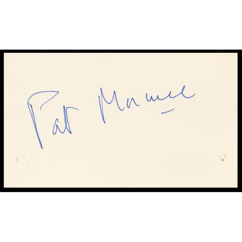 Patrick MacNee The Avengers Authentic Signed 3x5 Index Card BAS #BR26834
