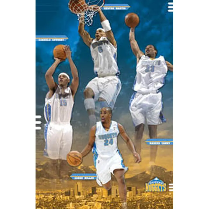Denver Nuggets "Mile High Four" Poster (Carmelo, K-Mart, Camby, Miller) - Costacos 2005