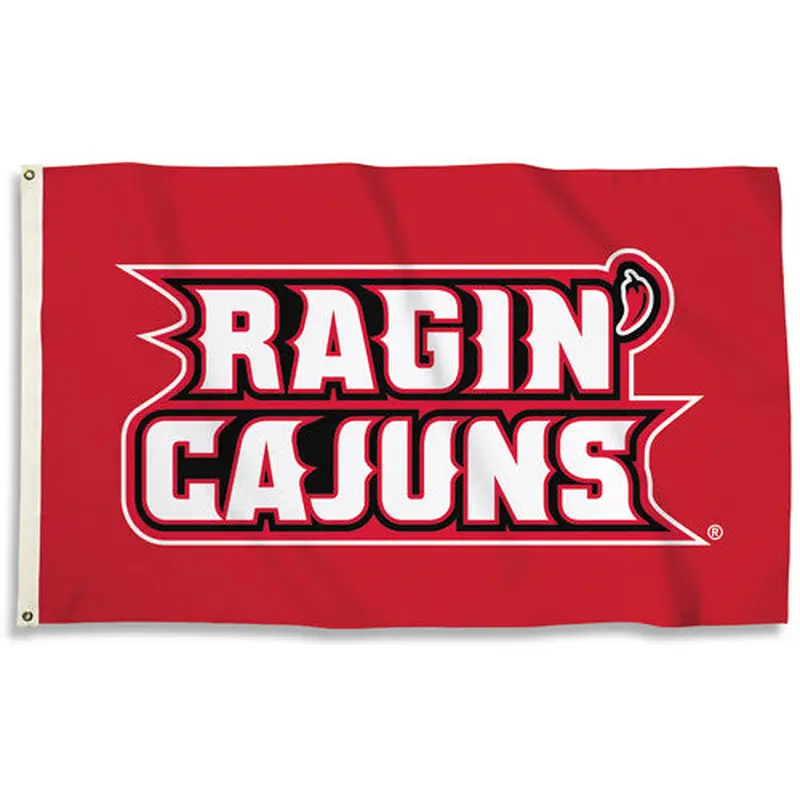 Louisiana-Lafayette Ragin' Cajuns Official NCAA Team 3'x5' FLAG - BSI Products Inc.