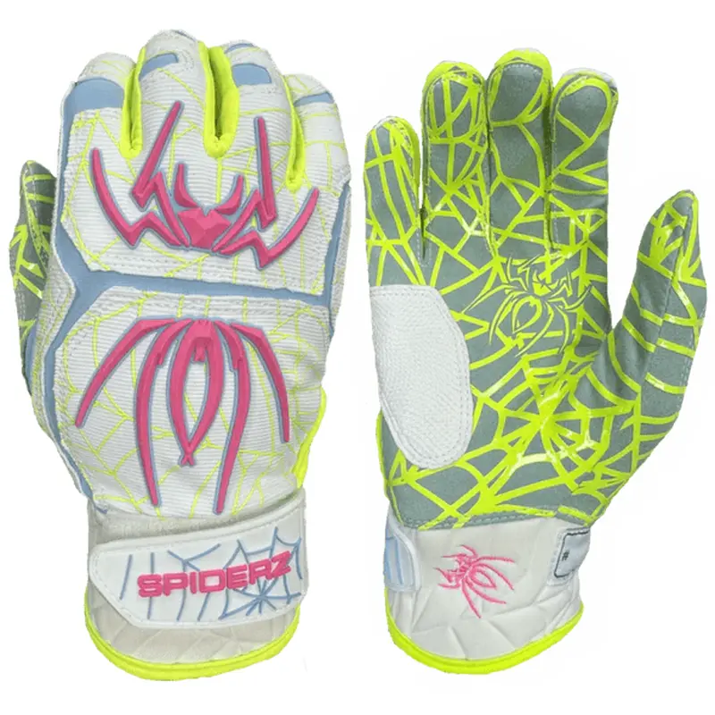 Spiderz HYBRID Batting Gloves - Fluoro