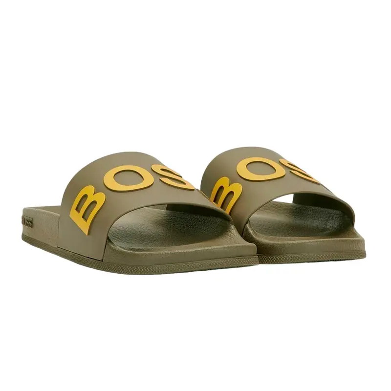 HUGO BOSS MENS SANDALS GREEN BAY SLID RBLG 50425152307