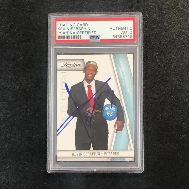 2010-11 Panini Prestige #16 Kevin Seraphin Signed Card AUTO PSA Slabbed RC Wizards