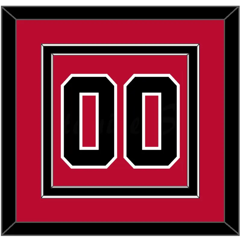 Chicago Number - Red Icon - Double Mat 2