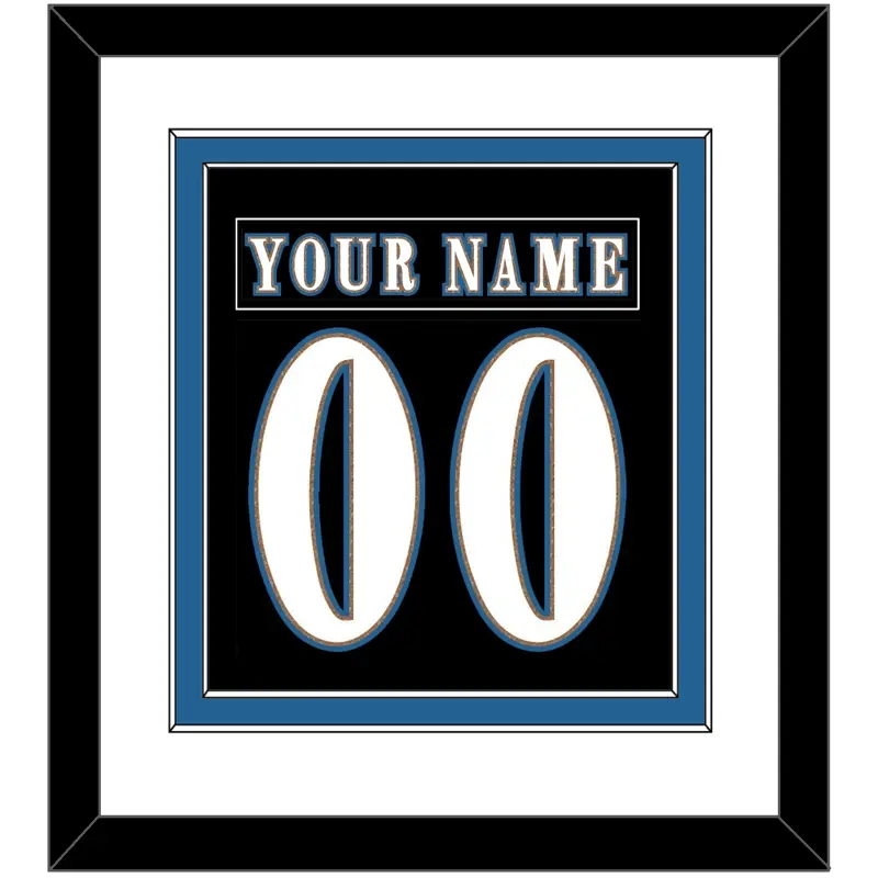 Washington Nameplate & Number (Back) Combined - Alternate Black - Double Mat 1