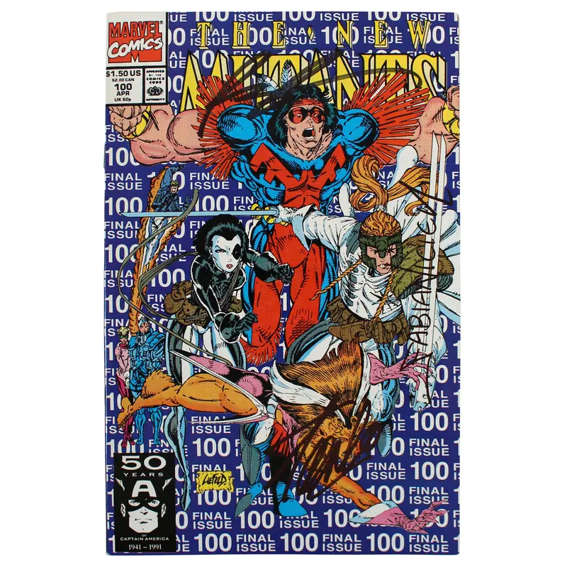 (3) Stan Lee, Liefeld & Nicieza Signed New Mutants #100 Final Issue Comic JSA