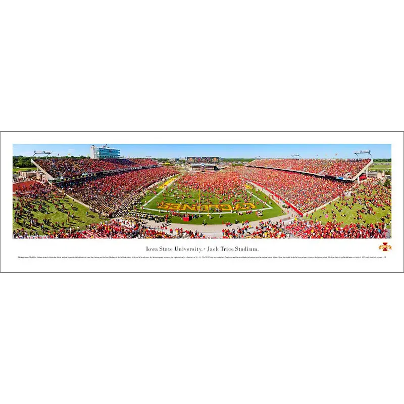 Iowa State Cyclones Football "Rush the Field" (2011) Panoramic Poster Print - Blakeway