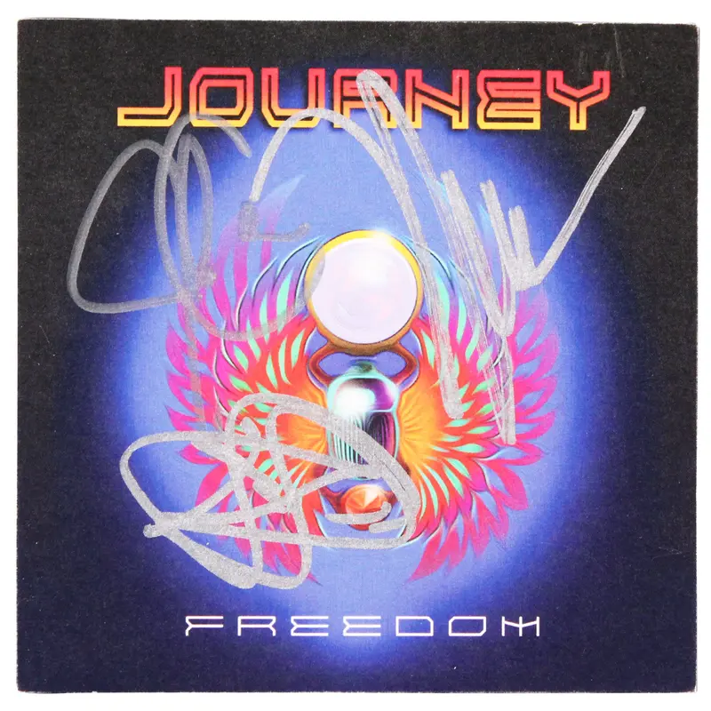Journey (3) Schon, Cain & Pineda Signed Freedom CD Insert w/ Disk BAS #AE13373